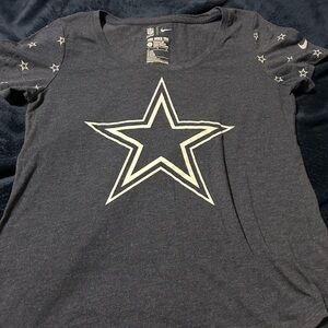 Nike Team Apparel Dallas Cowboys America’s Team Navy Women’s Large TriBlend Tee